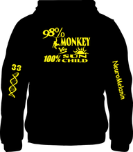 Load image into Gallery viewer, 98% Monkey Black Hoodie
