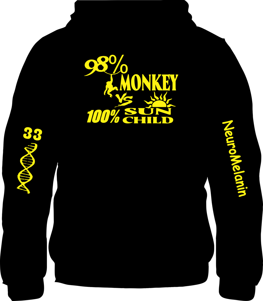 98% Monkey Black Hoodie