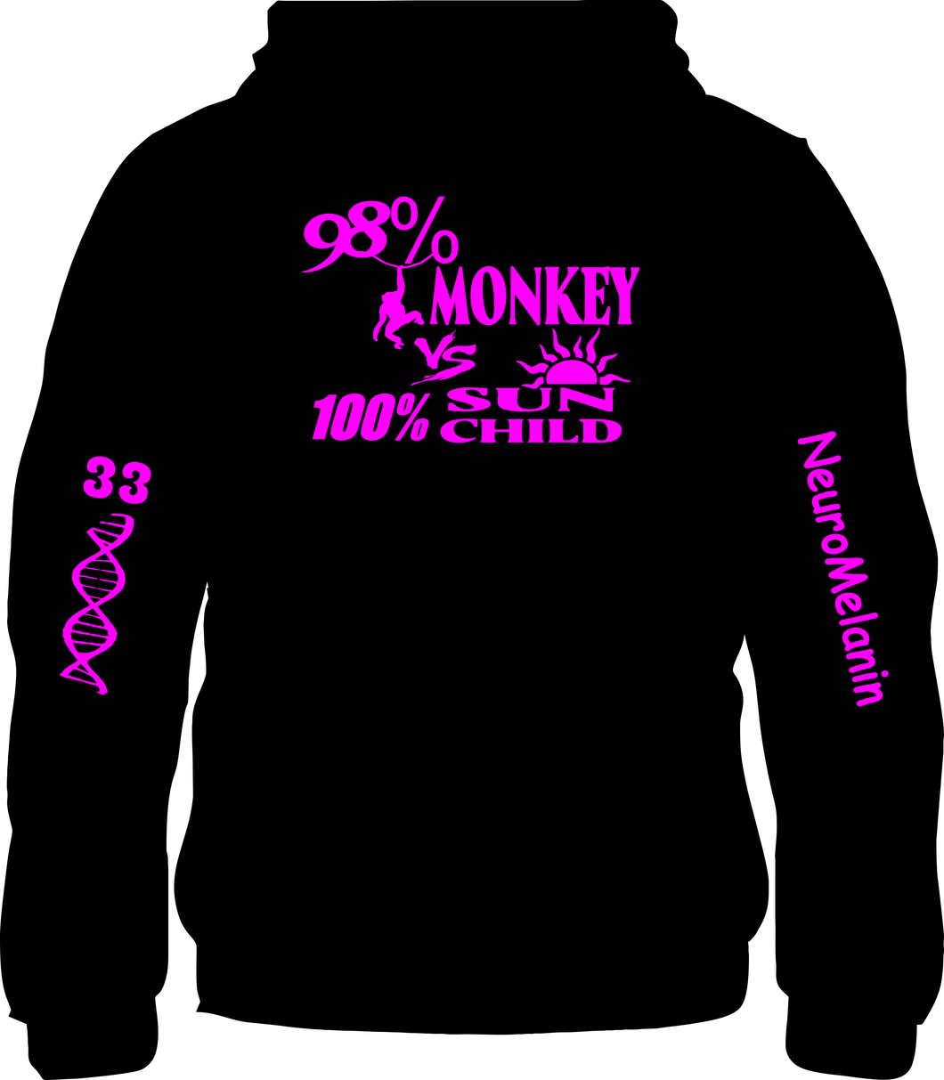 98% Monkey Pink Hoodie