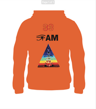 Load image into Gallery viewer, Orange Eye Am not Black Hoodie
