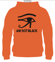 Load image into Gallery viewer, Orange Eye Am not Black Hoodie
