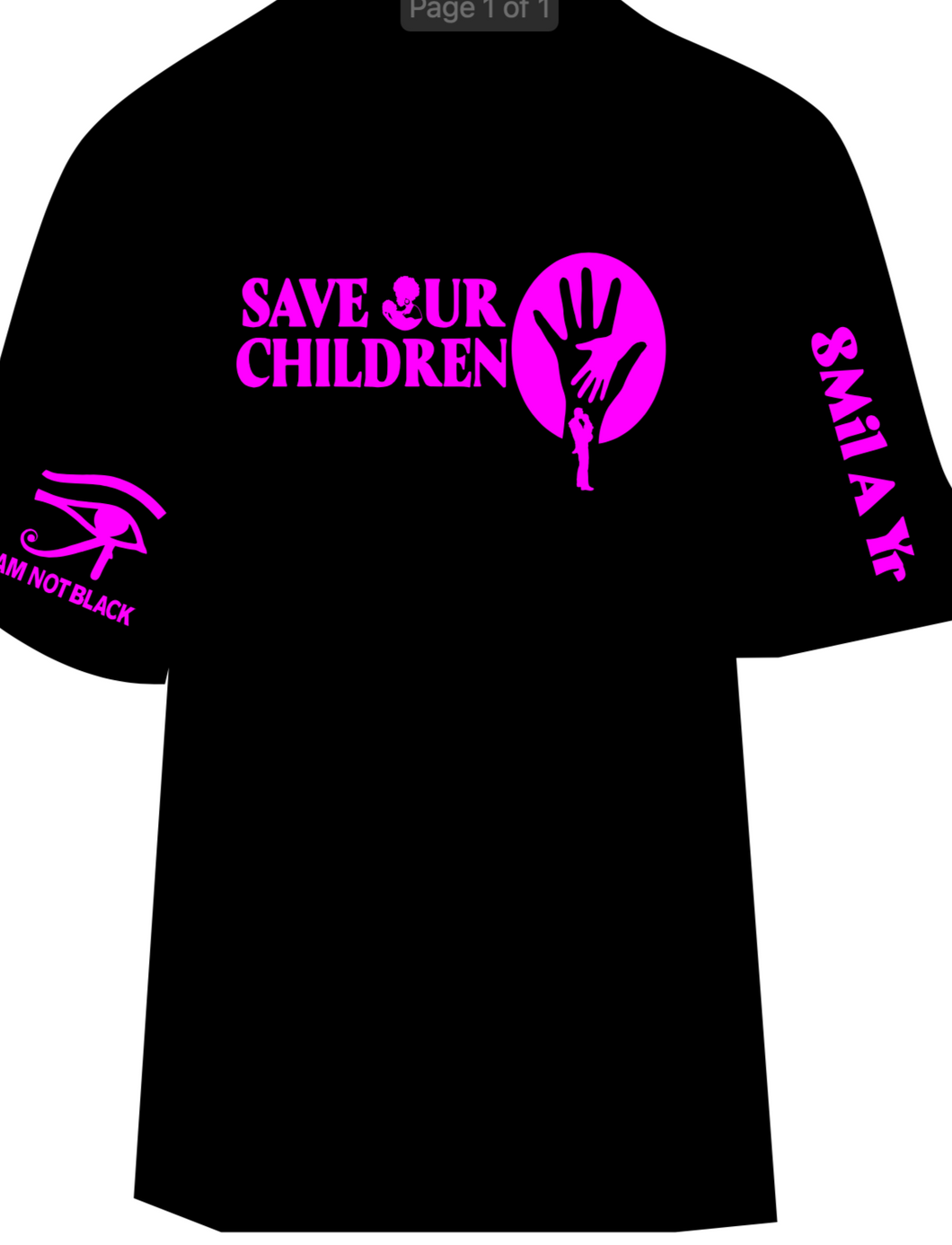 Pink Save our children T-shirt