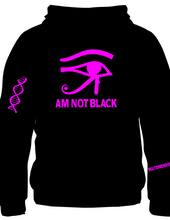 Load image into Gallery viewer, Pink Eye am not black hoodie
