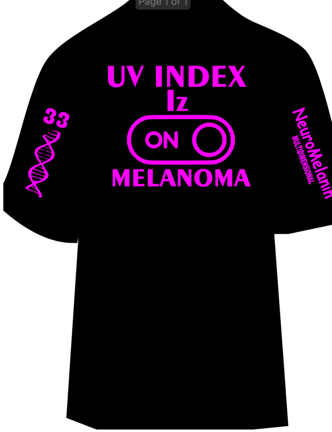 Pink UV index T-shirt