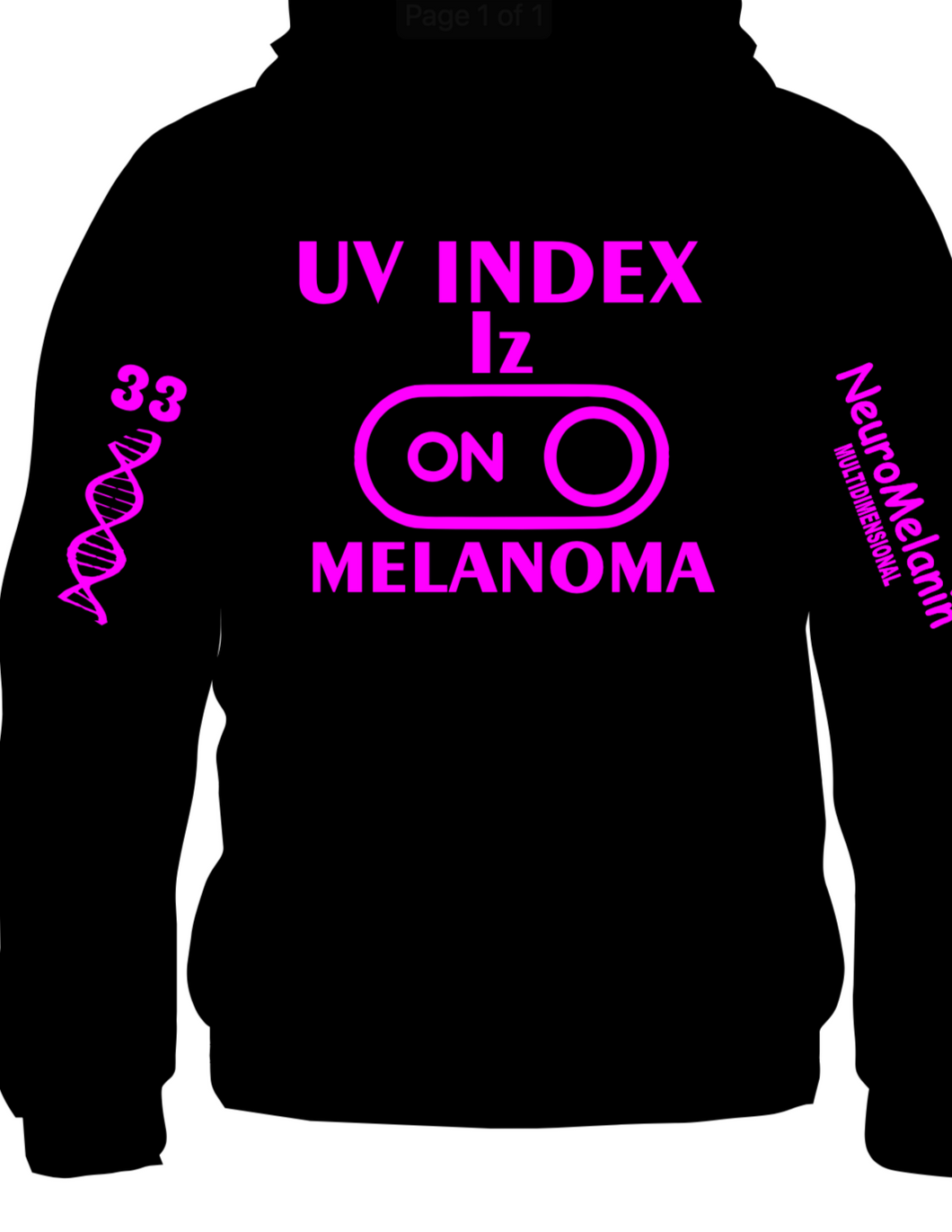 Pink. UV index hoodie